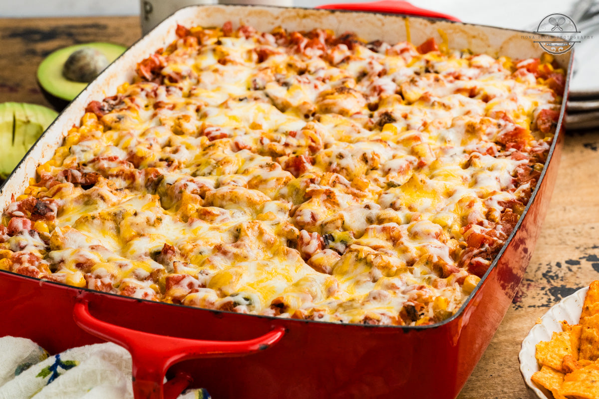 Fiesta Chicken Casserole (One Pan or Dump and Bake)