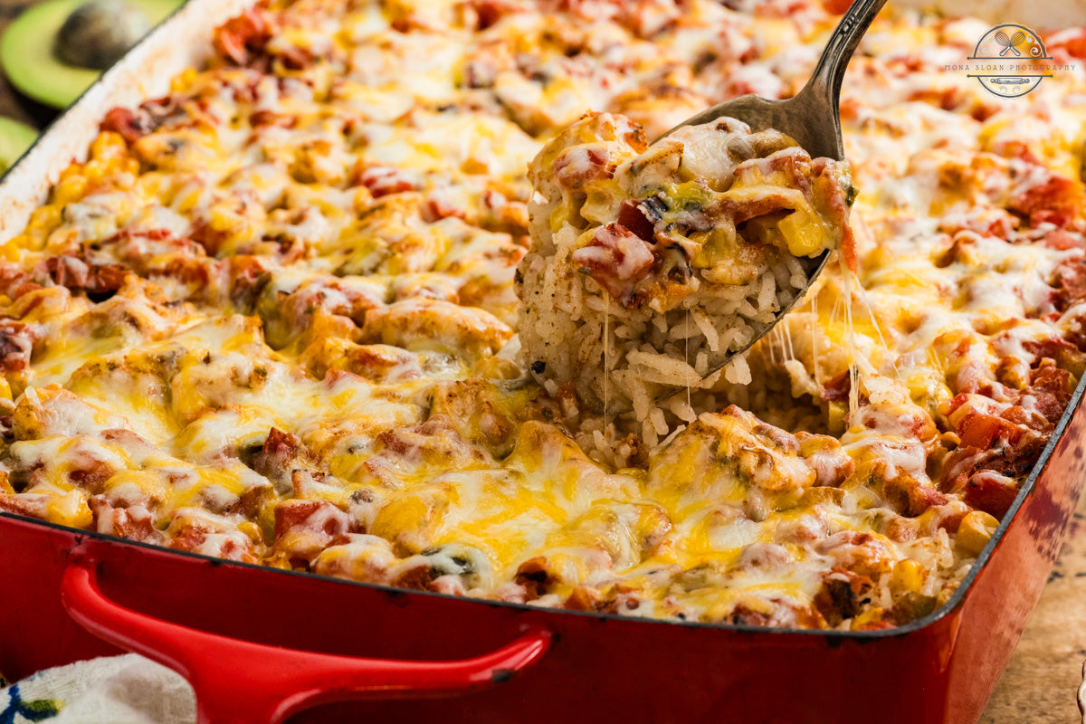 Fiesta Chicken Casserole (One Pan or Dump and Bake)