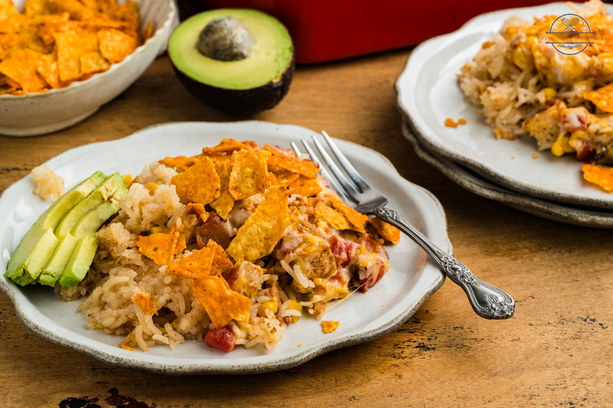 Fiesta Chicken Casserole (One Pan or Dump and Bake)