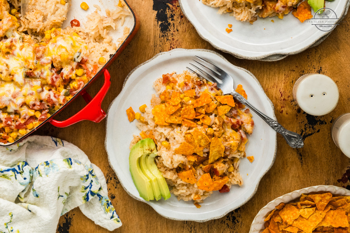Fiesta Chicken Casserole (One Pan or Dump and Bake)