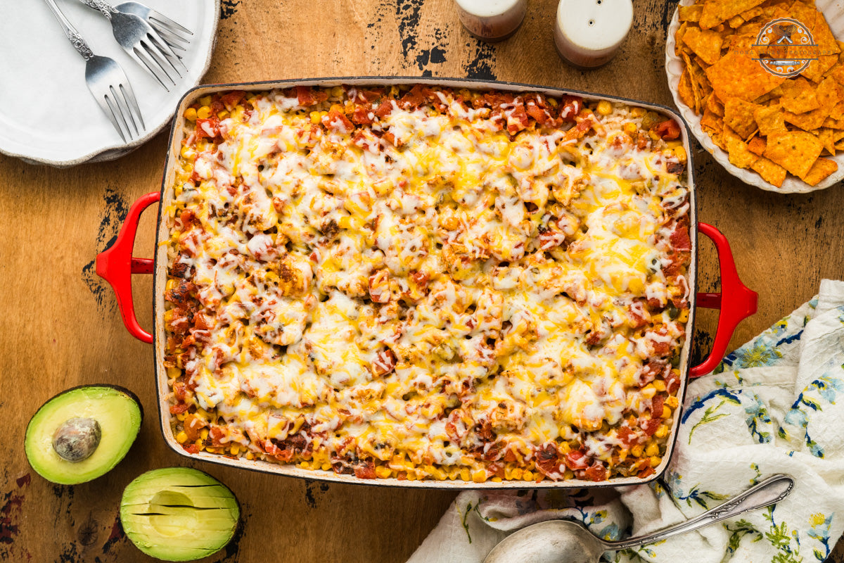 Fiesta Chicken Casserole (One Pan or Dump and Bake)