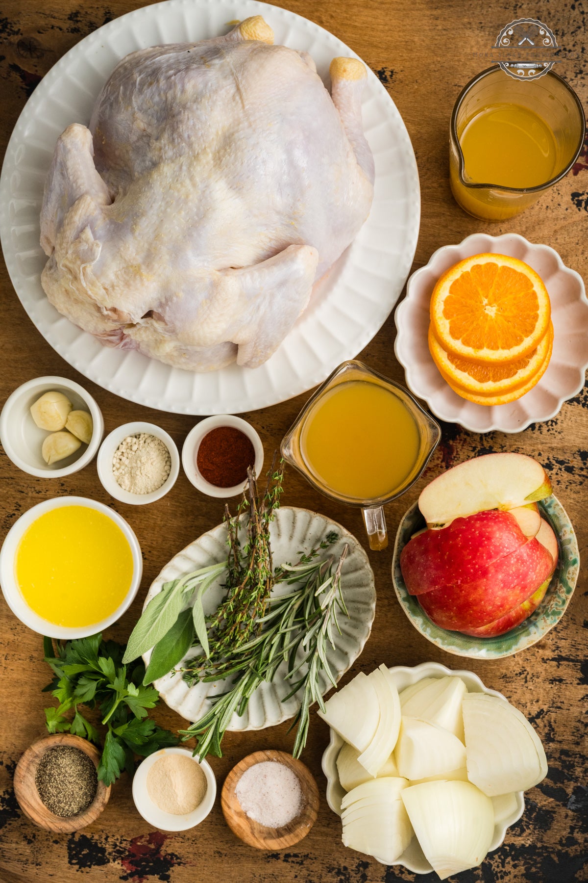 Apple Cider Herb Roasted Whole Chicken