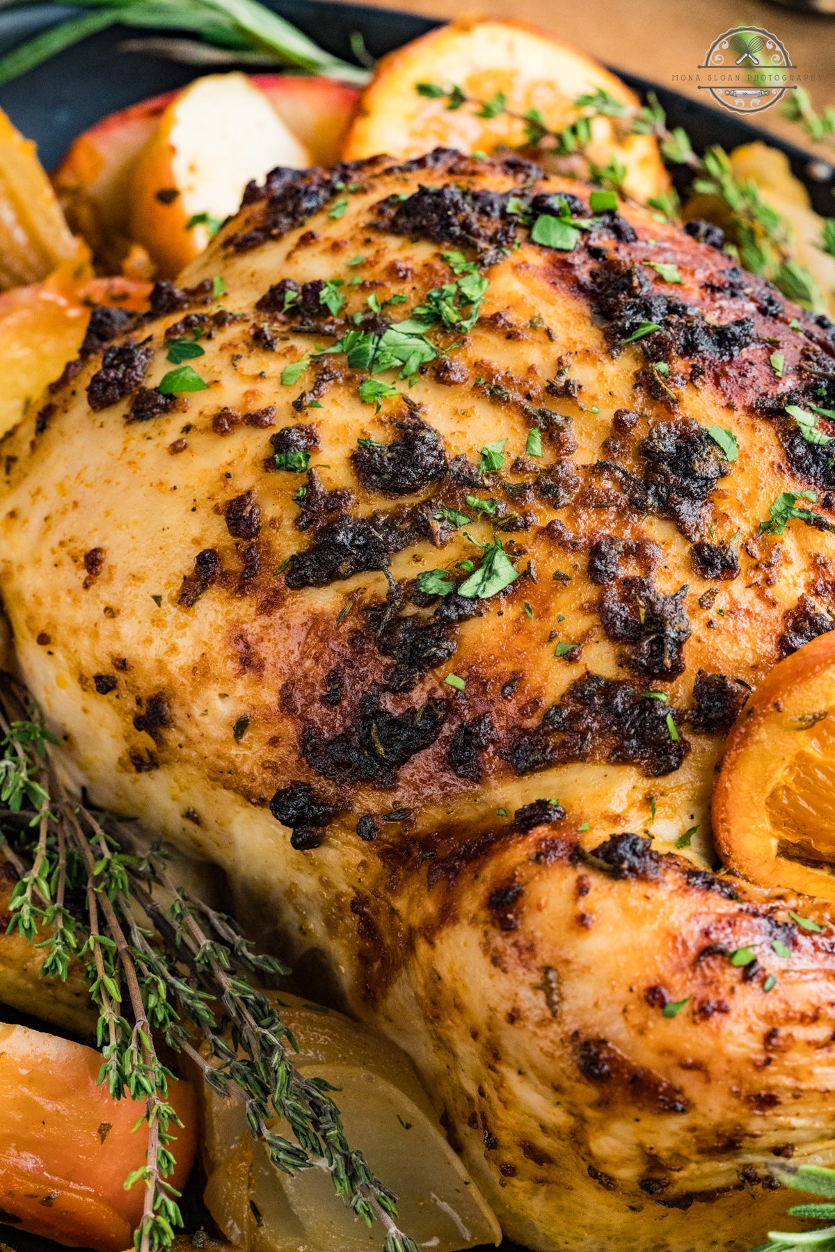 Apple Cider Herb Roasted Whole Chicken