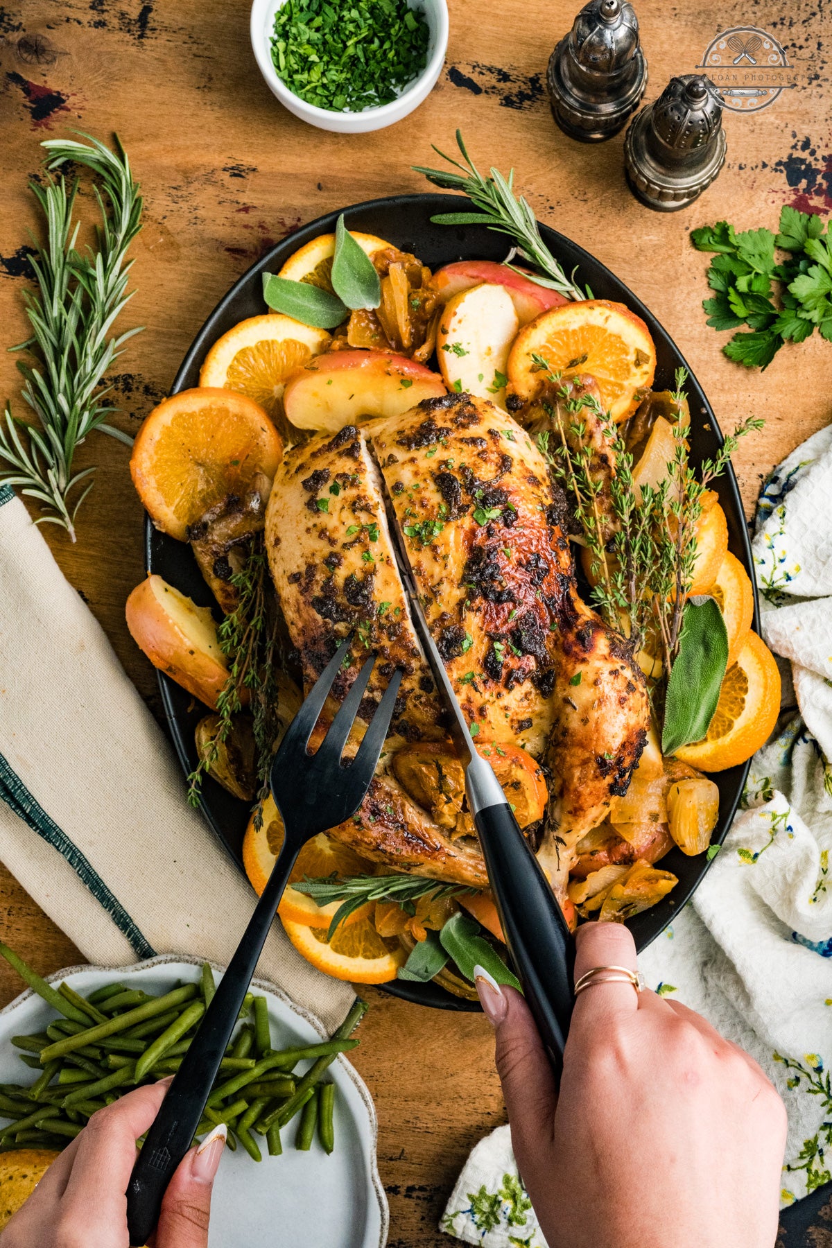 Apple Cider Herb Roasted Whole Chicken