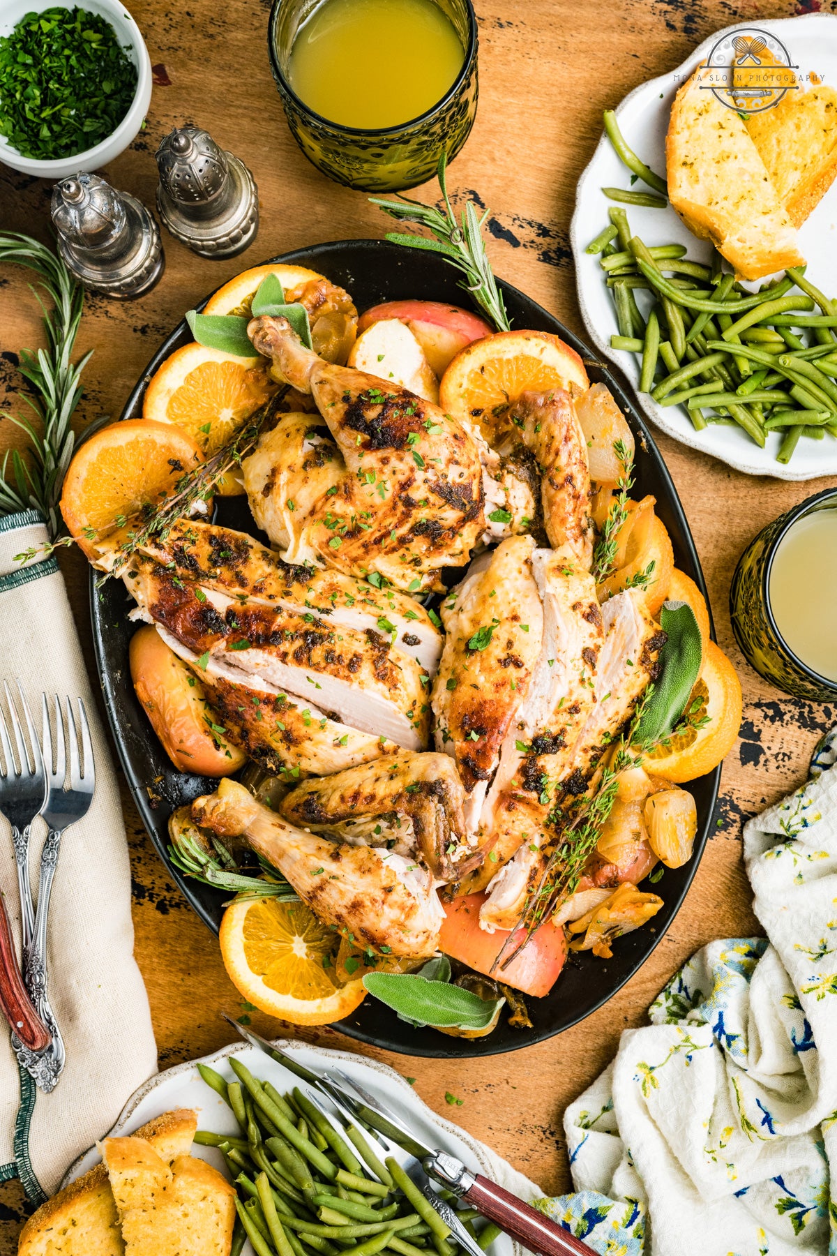 Apple Cider Herb Roasted Whole Chicken