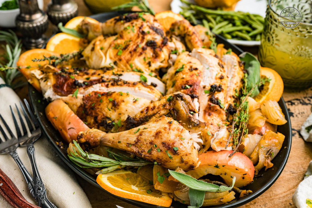 Apple Cider Herb Roasted Whole Chicken