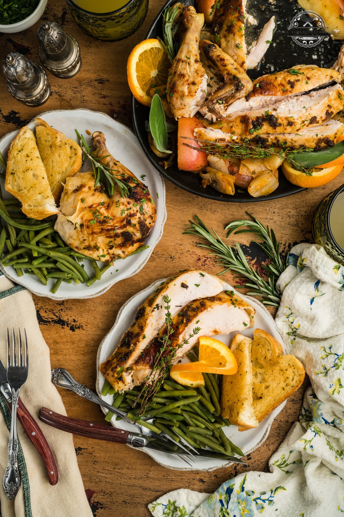 Apple Cider Herb Roasted Whole Chicken
