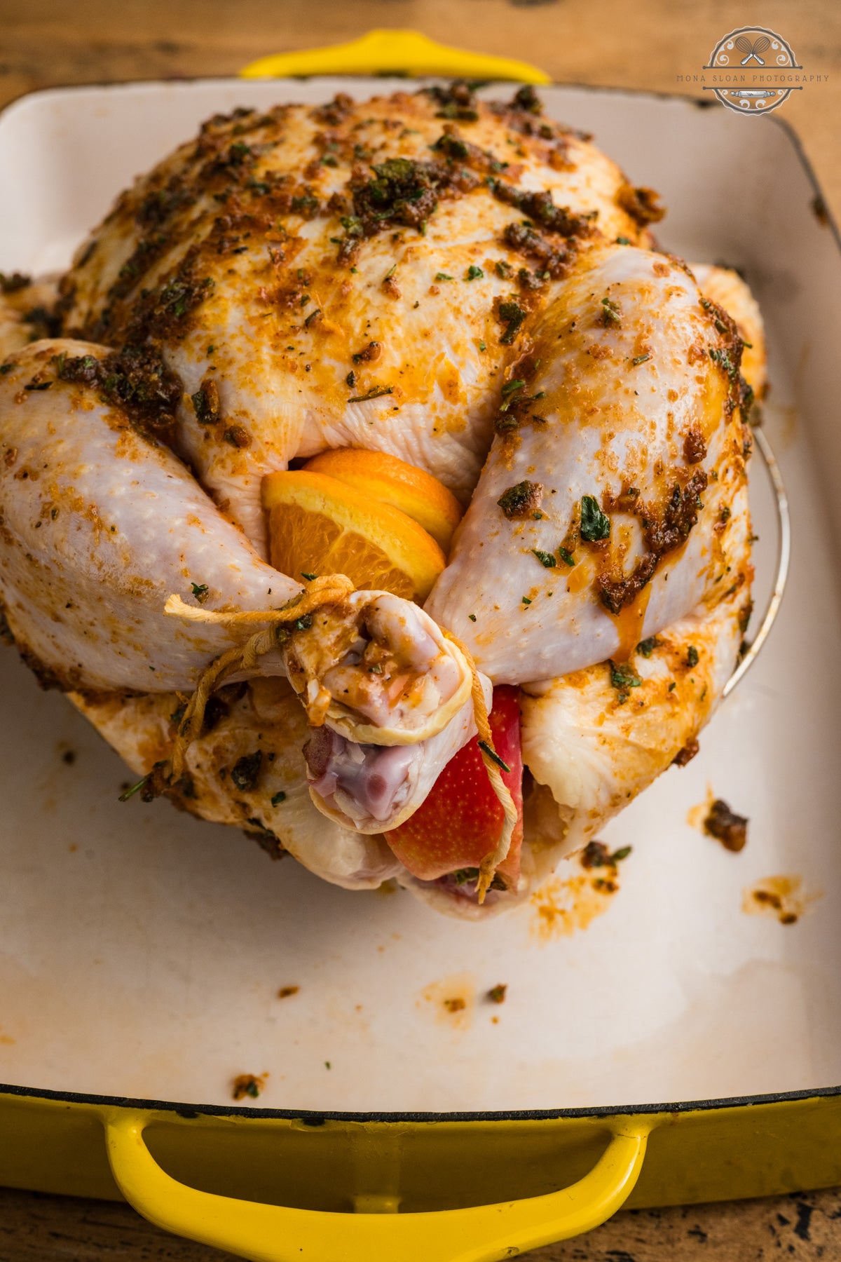 Apple Cider Herb Roasted Whole Chicken