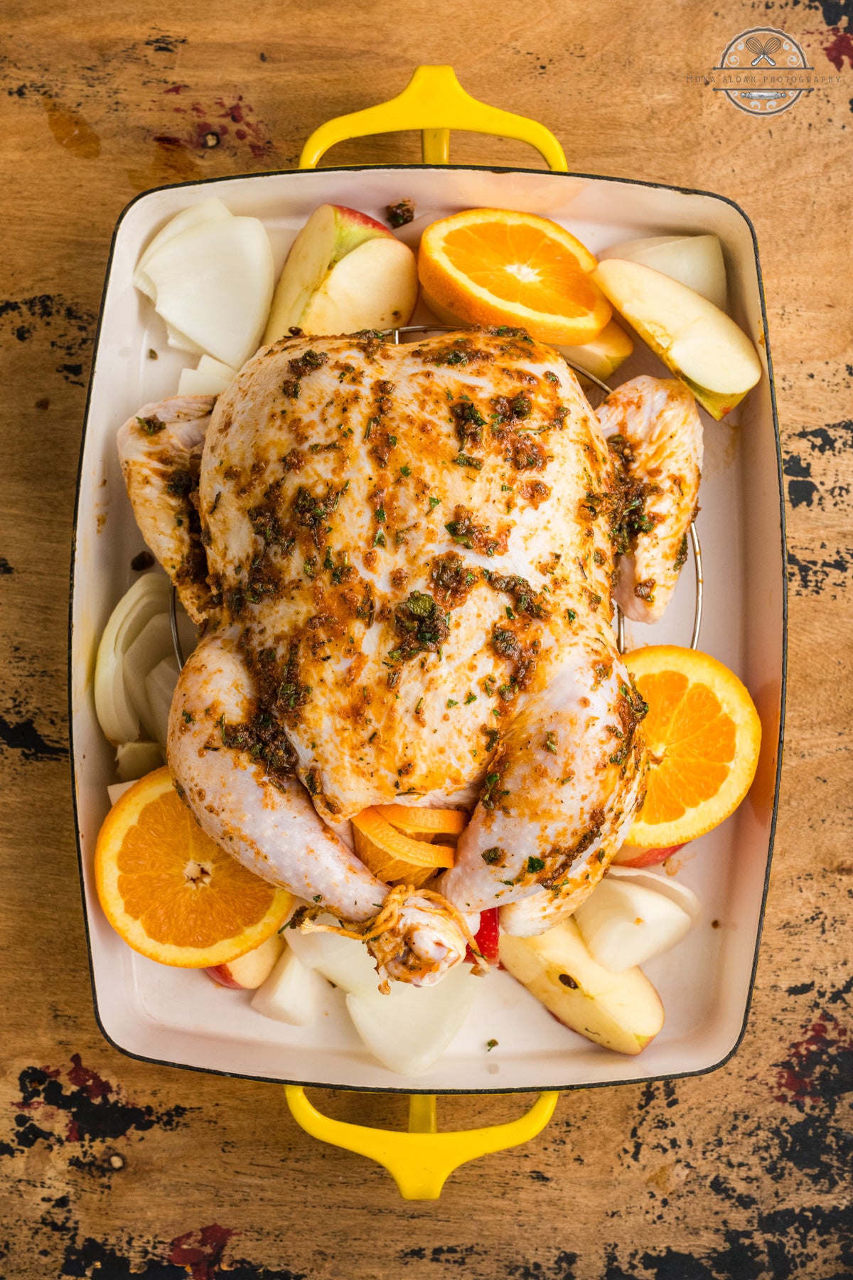 Apple Cider Herb Roasted Whole Chicken