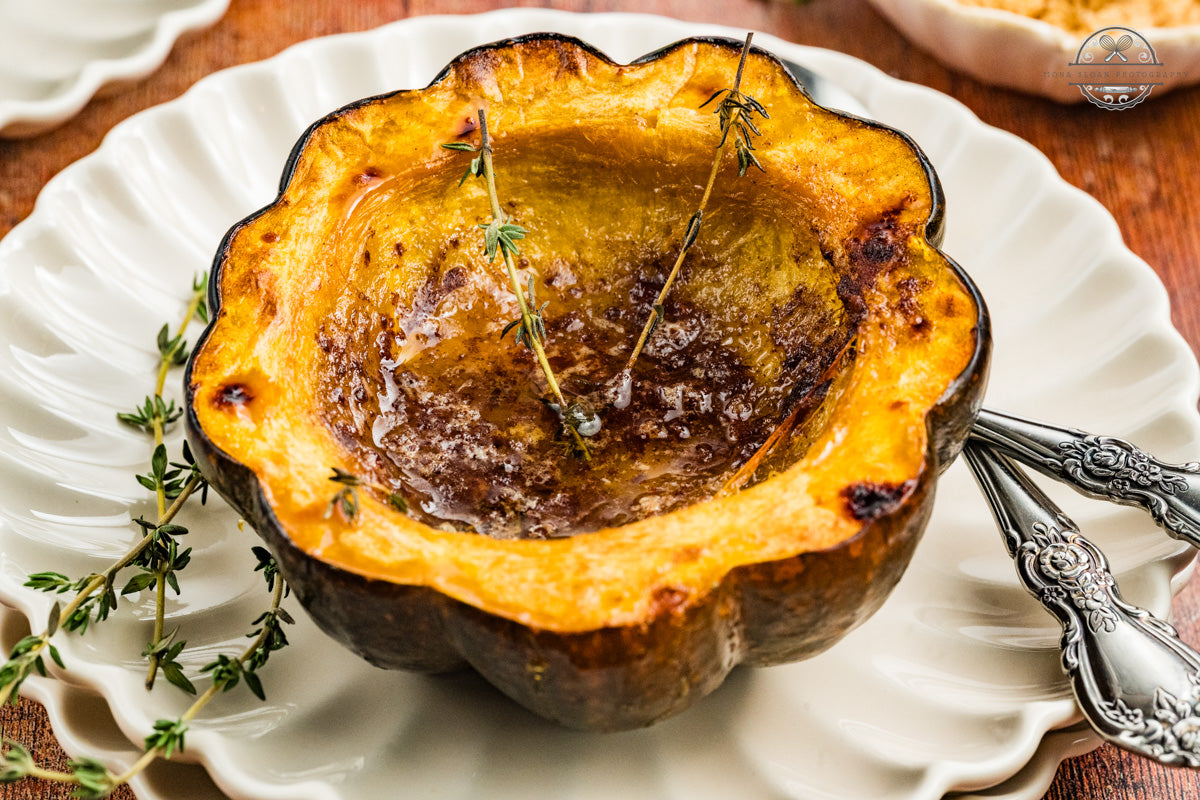 Maple Butter Roasted Acorn Squash
