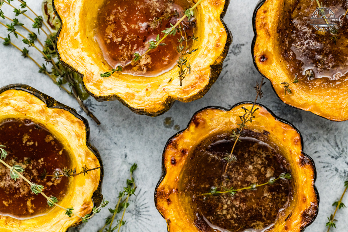 Maple Butter Roasted Acorn Squash