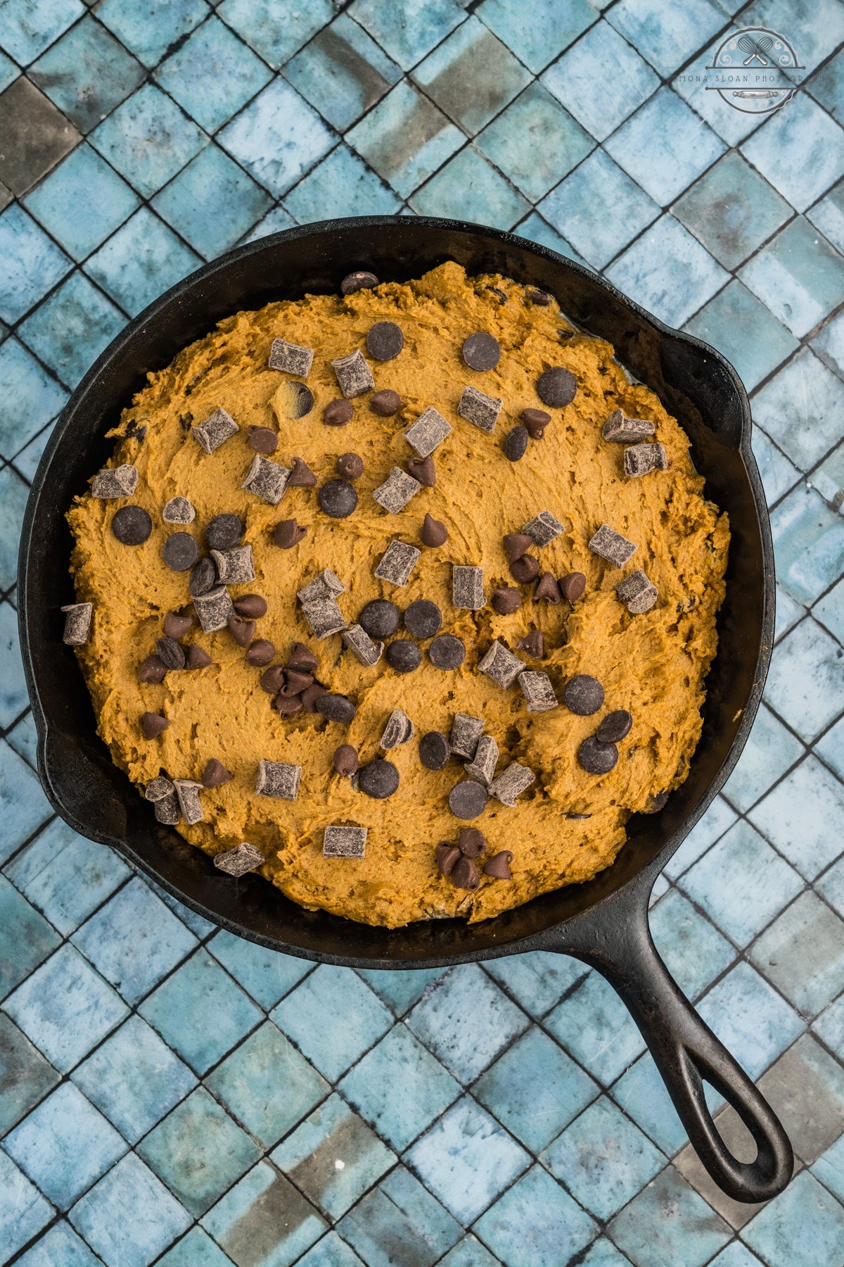 Pumpkin Chocolate Chip Skillet Cookie