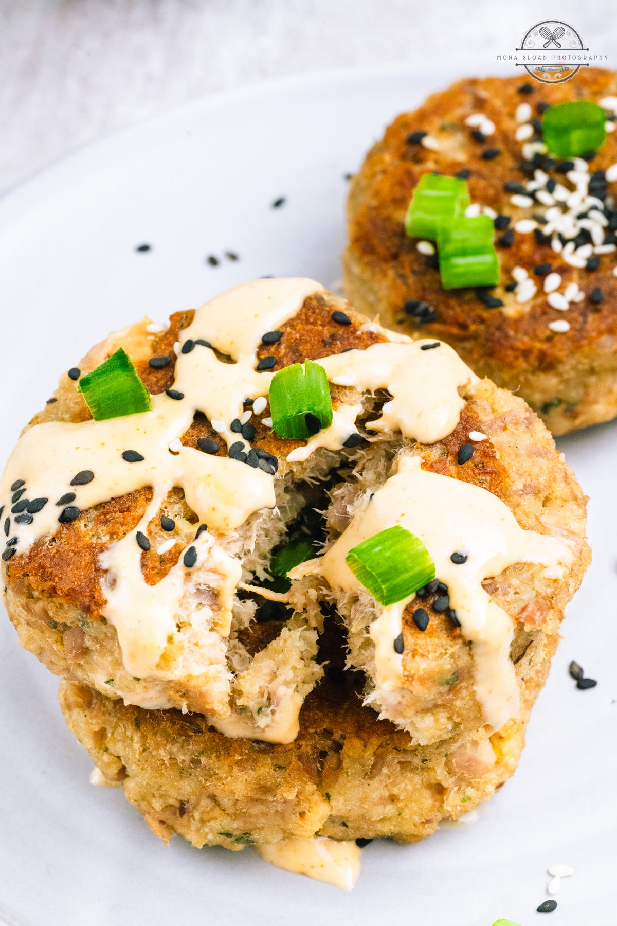Tuna Cakes with Spicy Mayo Dressing