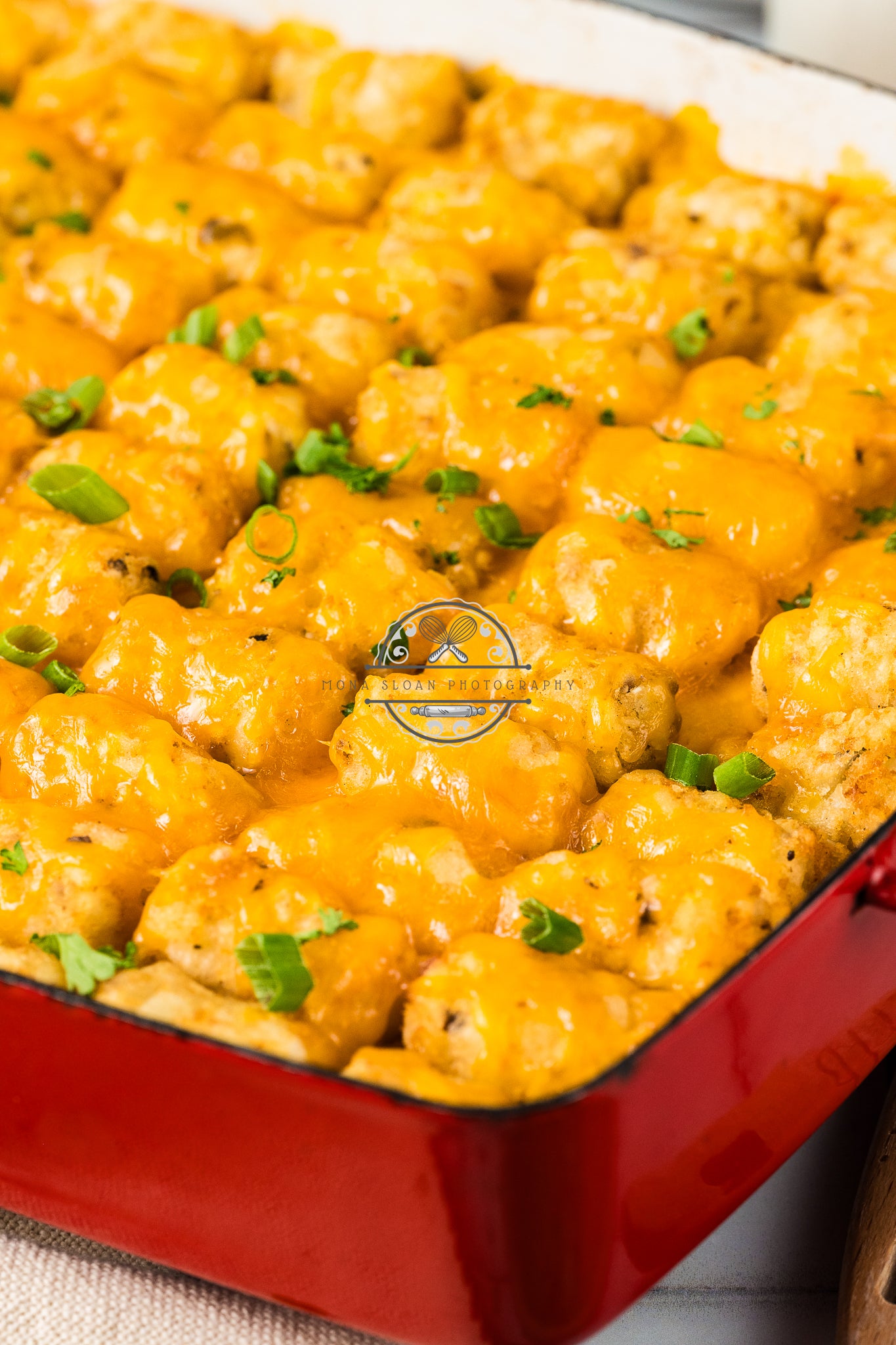 Buffalo Chicken Tater Tot Casserole