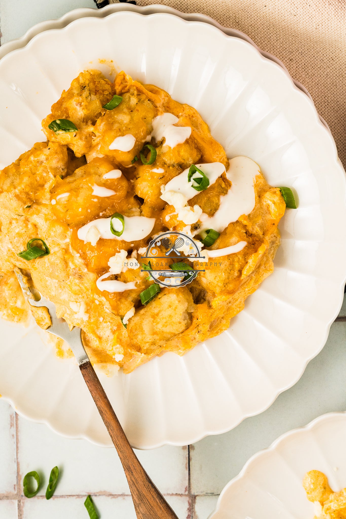 Buffalo Chicken Tater Tot Casserole