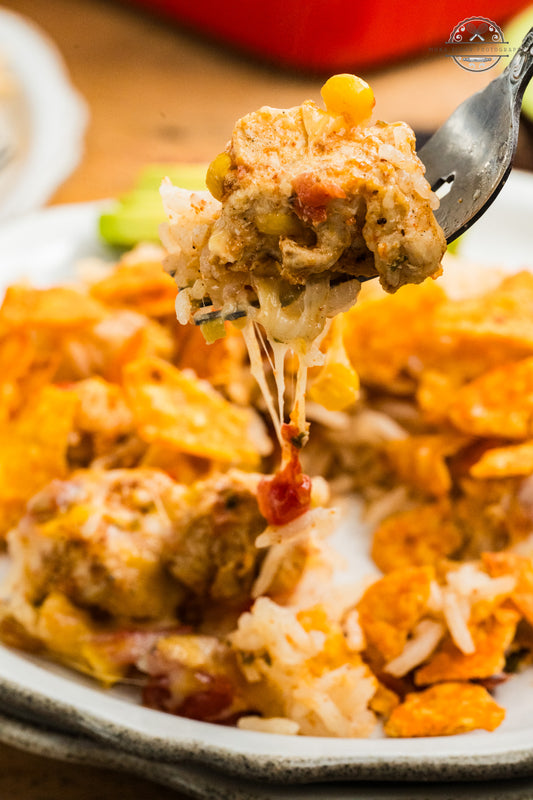 Fiesta Chicken Casserole (One Pan or Dump and Bake)