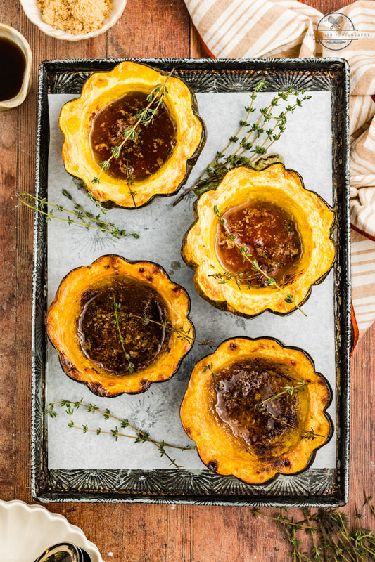 Maple Butter Roasted Acorn Squash