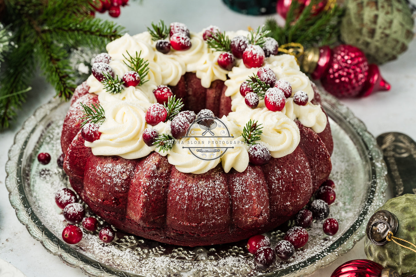 Red Velvet Christmas Bundt Cake