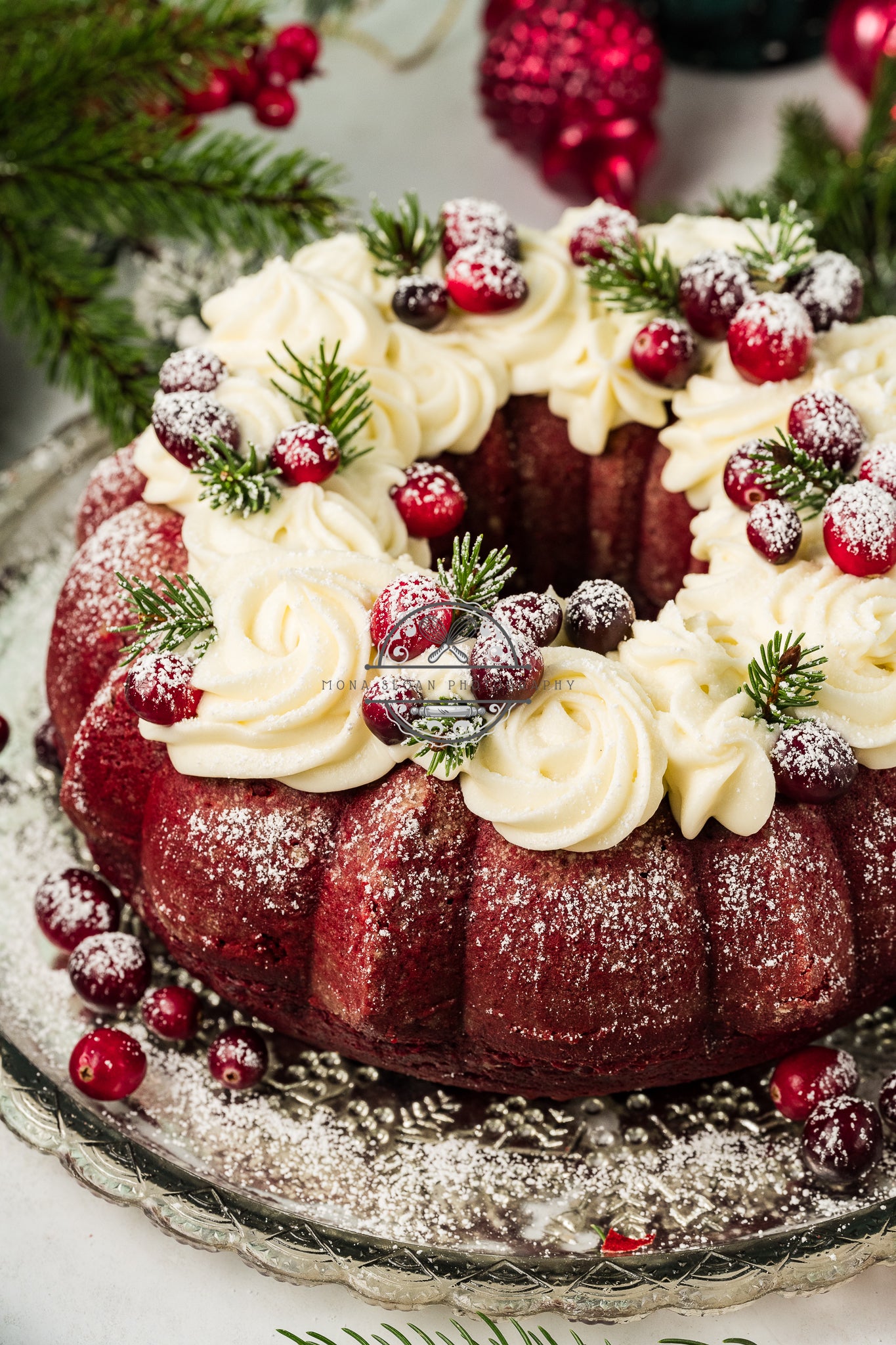 Red Velvet Christmas Bundt Cake